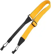 Abaodam Ukulele Strap with Button Type Fastening Durable Carry Belt for Ukulele Guitar Bass Versatile Instrument Accessory Eye Catching Color