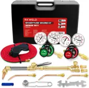 Medium Duty Oxy Acetylene Torch Kit with Check Valves, Gas Cutting Weldi