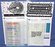 Diamond Press It's a Celebration Stencils Dies & Stamp Set + Storage Folders New
