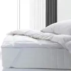 NNEDSZ Comfort Fitted Foam Cover Underlay Goose Mattress Topper 1000GSM King Whi