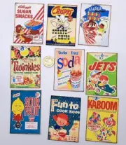 9-Retro-Food Box Ads-Ephemera-Junk Journal-Linen Cardstock-Cards