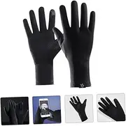 [Anneome] Touch Screen Cycling Gloves Winter Mechanic Gloves Hand Warmers Archery para Fingers Fingerless Cold Gloves Touchscreen Nails Polar Black