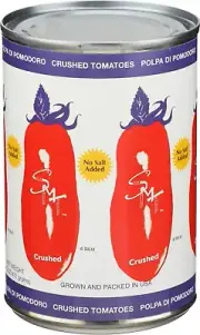 San Merican No Salted Added Crushed Tomatoes, Case of Twelve 14.5 oz Cans