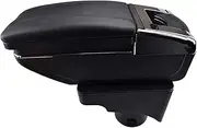 KIXURO Car Armrest Rest Center Console Storage Box Cup Holder Armrest Center Decoration Arm Rest Rotatable, for VW, for Golf Mk5 2003-2009 2008 Rabbit Auto Console Organizer Box(Black Thread)