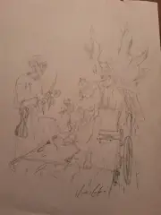 CANNIBAL CORPSE The Wretched Spawn sketch SIGNED by VINCE LOCKE original drawing