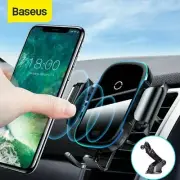 Baseus 15W Qi Wireless Charger Air Vent Dashboard Car Phone Holder Desk Stand