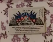 Vintage 1972 Factory Workers K2 Gum Cards Unopened Wax Pack Vashon Island WA