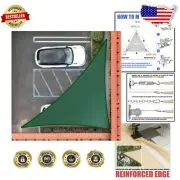 12' Custom Green Right Triangle Shade Sail – Prevents Sagging, Easy Installation