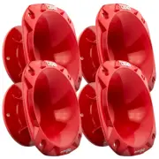 4x DS18 PRO-HA52/RD 6.4" Red Shallow Bolt-on 2" Throat Aluminum Driver Horn