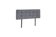 Linen Fabric Queen Bed Deluxe Headboard Bedhead - Grey