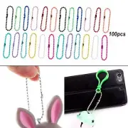 100x Iron Ball Bead Chain 2.4mm for Tags Kids Adult Jewelry