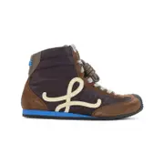 [Loewe] Loewe-Brown And Blue Ballet Runner 2.0 High Top Polyamide Sneakers-Donna 39 IT