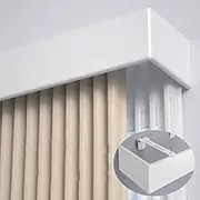 Customize Length Blackout Curtain Pelmet Panel Box Valances for Windows, Wall Mount, No Track Lengthen Side Panel Drapes Valance Cover, 750cm (24.6ft)