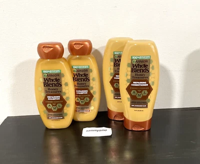 Garnier Whole Blends Repairing Shampoo & Conditioner Honey Treasures, x4