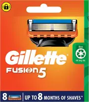 Gillette Fusion Manual Razor Blades, 8 Count