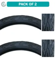 Pack of 2 Sunlite Cruiser Flame 24x3.0 Clincher Wire Black/Black Reflective