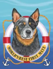 Australian Cattle Dog Blue World's Best First Mate Decorative Flag