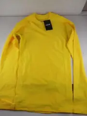 Mitre Neutron Compression Mens Long Sleeve Activewear Gym Top Yellow