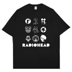 T 恤 RADIOHEAD ELEMENT LOGO BAND 金屬 T 恤搖滾音樂成人黑色 30 年代