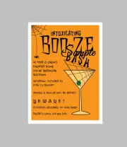 20 Personalized Custom Adult Halloween Booze Party Invitations
