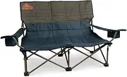 Kelty Low Loveseat Double 2 Person Camping Chair, Two Person Foldable Seat for Festivals, Concerts, Tailgates, Beach Days, Low Seat Height