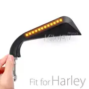 mirror AXE style black LED turn signals 5/16" fits H-D STREET ROAD ELECTRA GLIDE