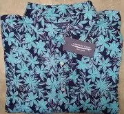 VINEYARD VINES Men's Dockside Floral Printed Short Sleeve Linen Shirt Sz 2XT NWT