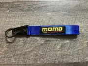 New Momo Racing Blue Keychain Wrist Lanyard With Metal Key ring hook Strap
