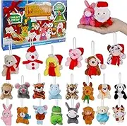 Juegoal Advent Calendar 2021 for Kids, Mini Animal Plush Toy with 24 Different Stuffed Animals, Christmas Countdown Toy Calendars, Stocking Stuffer Toys Party Favors Gifts, Perfect for Boys and Girls