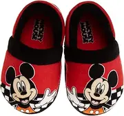 [Disney] Boys’ Mickey Mouse Slippers – Cozy Plush Fuzzy Slippers: Non-Slip, Non-Skid Slippers for Boys (Toddler/Little Kid)