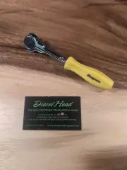 *NEW* Snap On FHCNFD72 3/8" Dr BANANA YELLOW Hard Grip 180° Round Head Ratchet