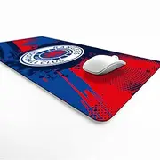 Licensed Décor Rangers Football Club - Vinyl Desk Mat - Full Colour Crest on Textured Background - 43 x 90 cm