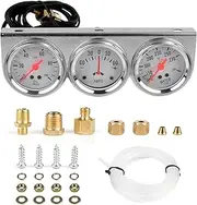 Triple Gauge Kit Water/AMP/Oil 2'' 52mm DC 12V Mechanical Triple Gauge Set Car Meter Auto Gauge Water Temp Oil Pressure Meter Volt 3 in1 Car Meter Auto Gauge Kit