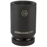 Steelman Pro 1 in. Drive 38mm 6 Point Deep Impact Socket 79294