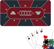 Poker Table Tops - Poker Card Tabletop, Game Table | Large Casino Table Cloth, Texas Holdem Poker Mat, Anti-Slip Card Table Covers for Poker, Gatherings, Theme, Poker Night, 120x60cm
