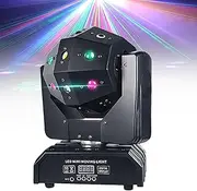 Stage Lighting Moving Head Light, 120W Spotlight, with Voice Control, Dynamic Rotation, Three-in-one Function, White Strobe, Beam Light, Laser Light, Suitable for Club Weddings, Family Parties