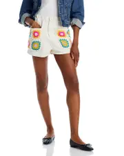 Blanknyc Embroidered Paperbag Shorts