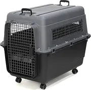 SportPet Designs Plastic Airline Approved Kennels Wire Door Travel Dog Crate, X-Large