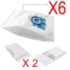 6 Bags & 4 Filter Fits Miele Vacuum Cleaner S8 Brilliant Light,S8 Cat & Dog Uniq