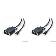 2x Connect Cable Male Mini DisplayPort to VGA Cable Connector 2m For Monitor BLK