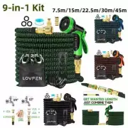 25/50/75/100/150FT Expandable Flexible Garden Water Hose 10 Function Spray Gun