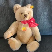 Steiff Blonde Mohair Articulated Bear Signed 15" Signed Hans Otto Birgit & Eitle