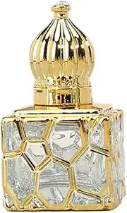 Didiseaon Water Cube Electroplated Roller Bottle Refillable Glass Bottle for Essential Oils Travel Perfumes Light Design for Precise Application Portable and Compact
