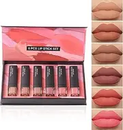 Balee 6PCS Matte Lipstick Set,Long Lasting & Non-Stick Cup and Waterproof Lip Gloss Set, Ideal Lip Makeup for Girls and Women (set A)