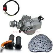47cc 49cc 2-Stroke Engine Motor Chain Throttle Grips Mini Pit Dirt Bike ATV Quad