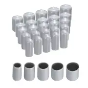 25pcs Rubber End Cap 6mm 9mm 12mm 16mm 19mm Grey Screw Thread Protector