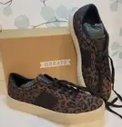 Greats Royale Knit Low Top Leopard Print Sneakers Brown Size US 9.5 New