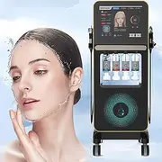 4 In 1 Hydro Facial Machine, Oxygen Dermabrasion Skin Care Machine with 4 Handles and 610 Water Sculpture Heads, 6 Main Items and 15in LCD Screen Control, 99% High Absorbed, for Anti-Aging