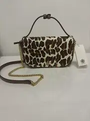 NWT Tory Burch Emerson Printed Top Handle Crossbody Leopard Print Cheetahlicous