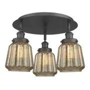 Innovations Lighting 916-3C-8-19 Chatham Flush Chatham 3 Light - Black